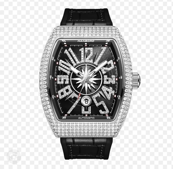 PINTIME 8122 Men's Luxury Iced Out Diamond Watch