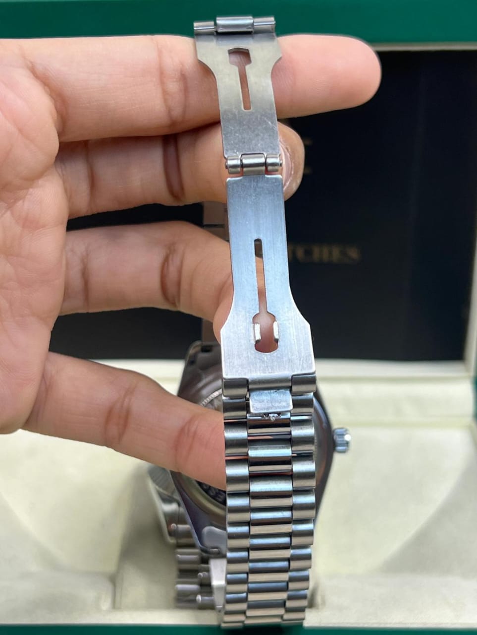 Rolex Watch – Silver in Black