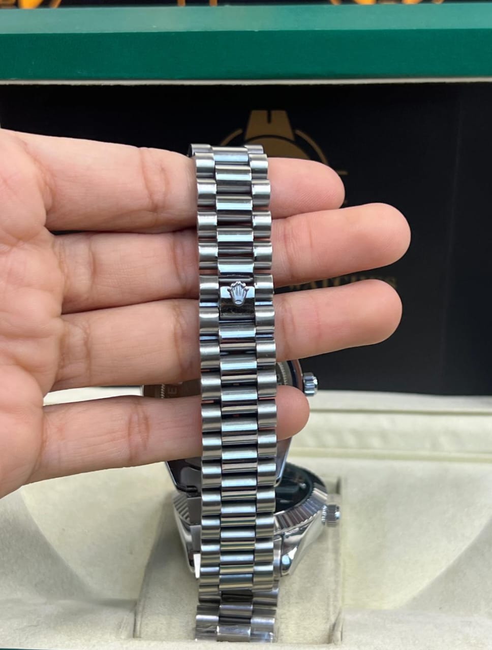 Rolex Watch – Silver in Black